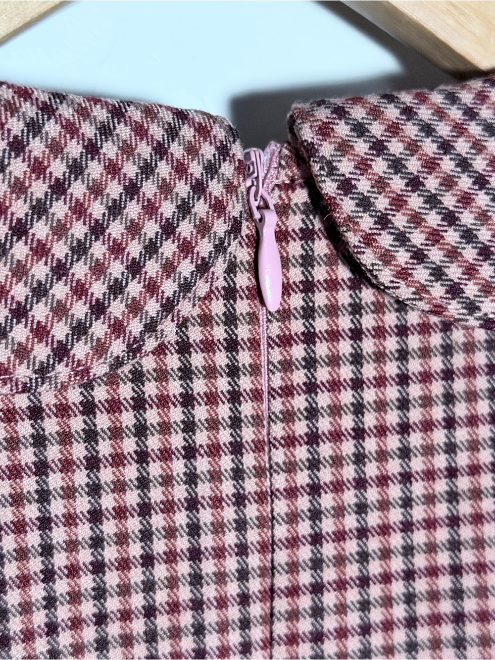Chestnut Red and Black Gingham Long Sleeve Dress - Picture 6 of 11